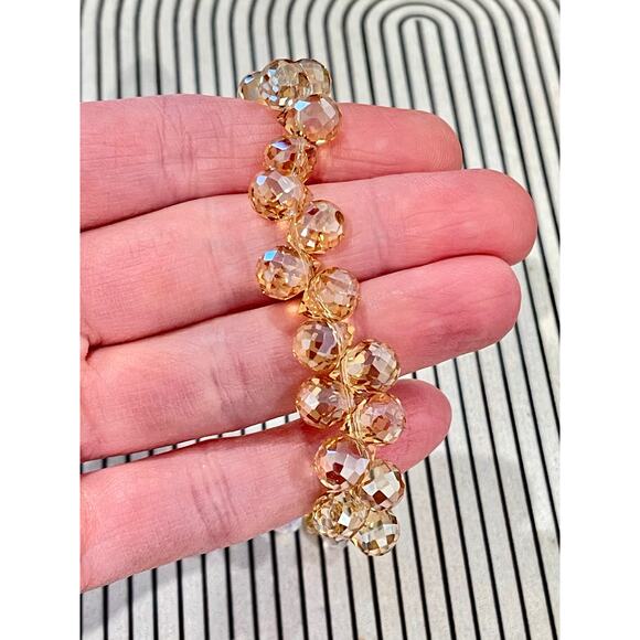 Swarovski Beaded Bracelet- Brown/Gold - Picture 7 of 8